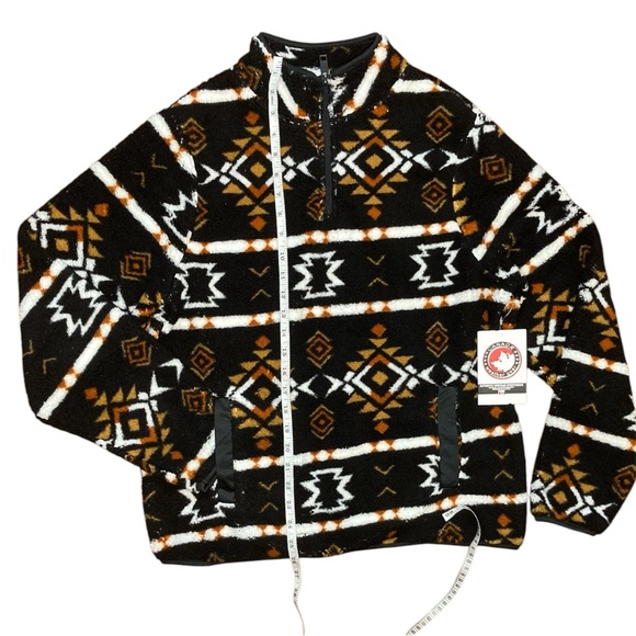 Canada Weather Gear NWT black patterned quarter zip jacket - Picture 4 of 11